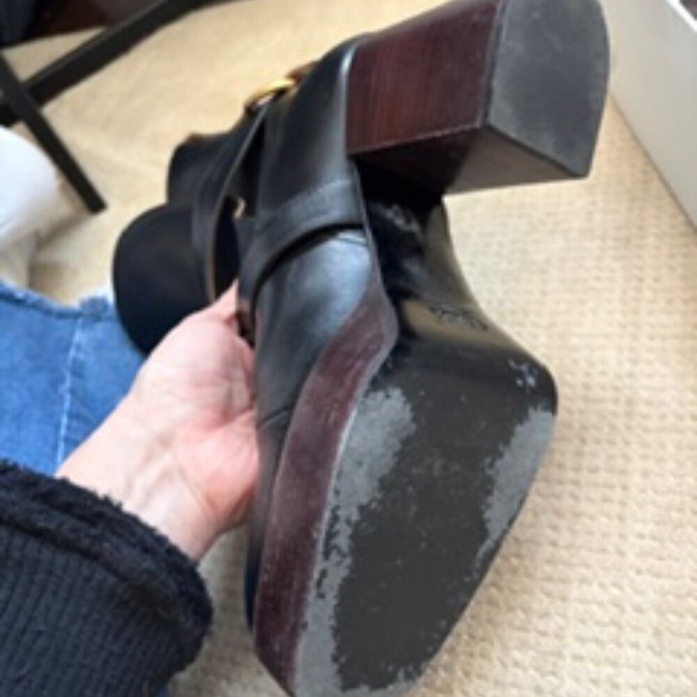 Chloe leather black high heel ankle boots - Picture 3 of 6